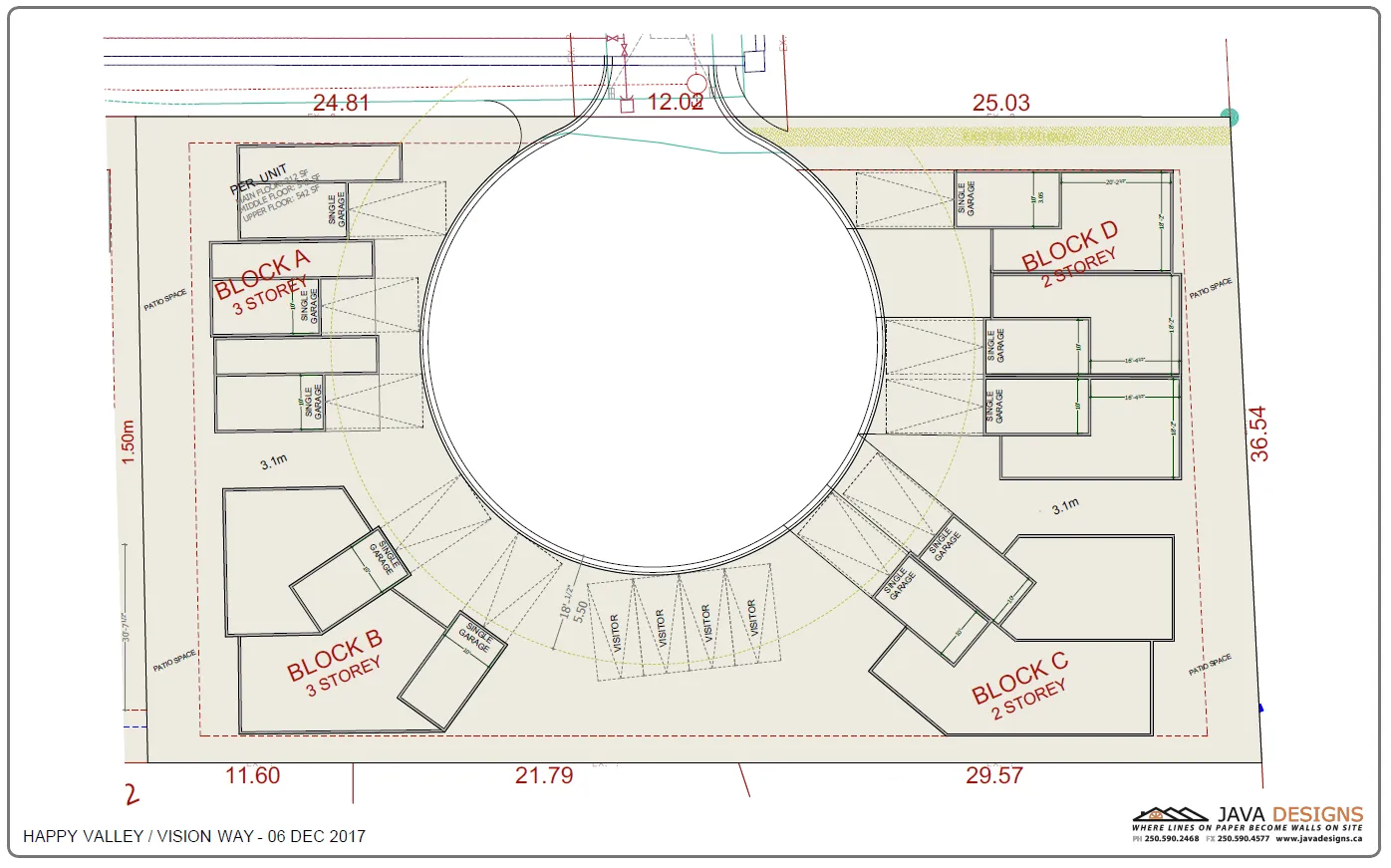 Conceptual site plan — Site A detail