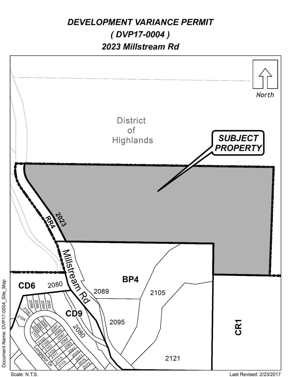 Development Variance Permit site plan / map