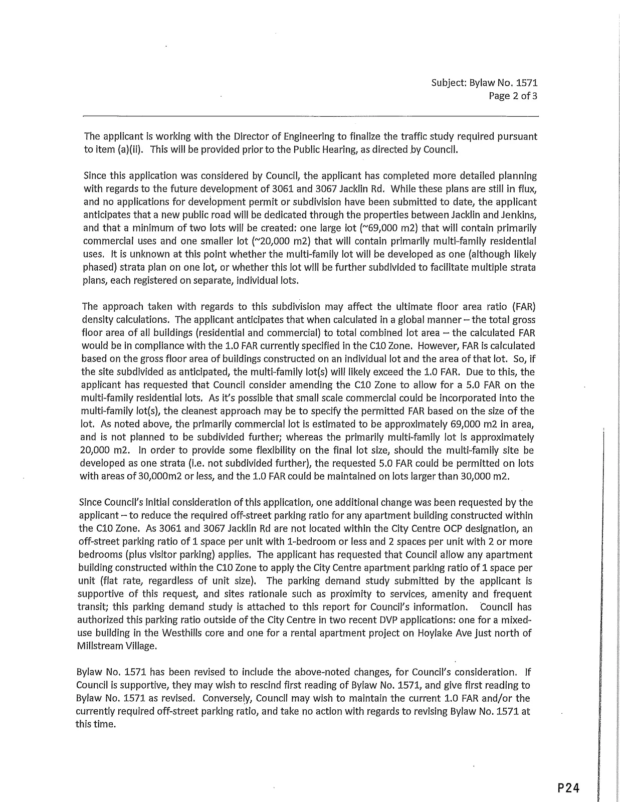 Staff report page sign-off and approval block