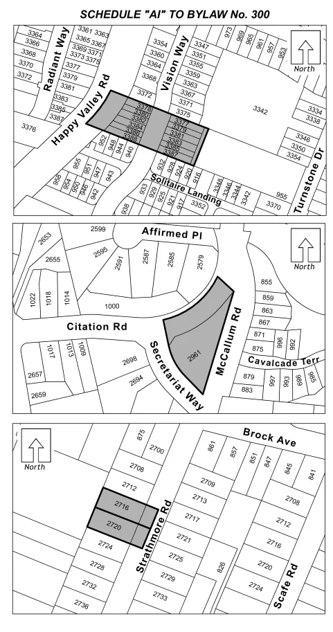 Appendix A map (shows rezoning area for Lots 5 and 6, 2716 & 2720 Strathmore Road)
