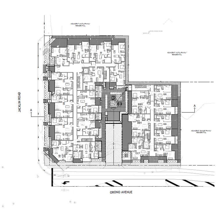 Proposed layout: Jacklin Road and Orono Avenue apartments