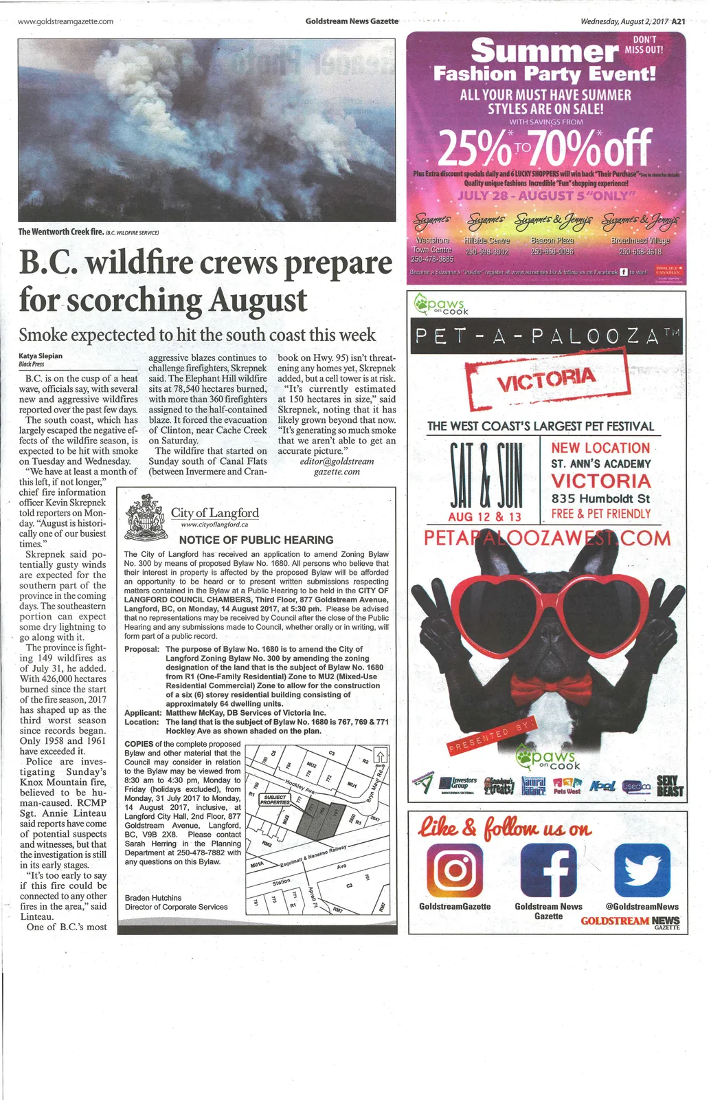 The Wentworth Creek fire (B.C. WILDFIRE SERVICE)