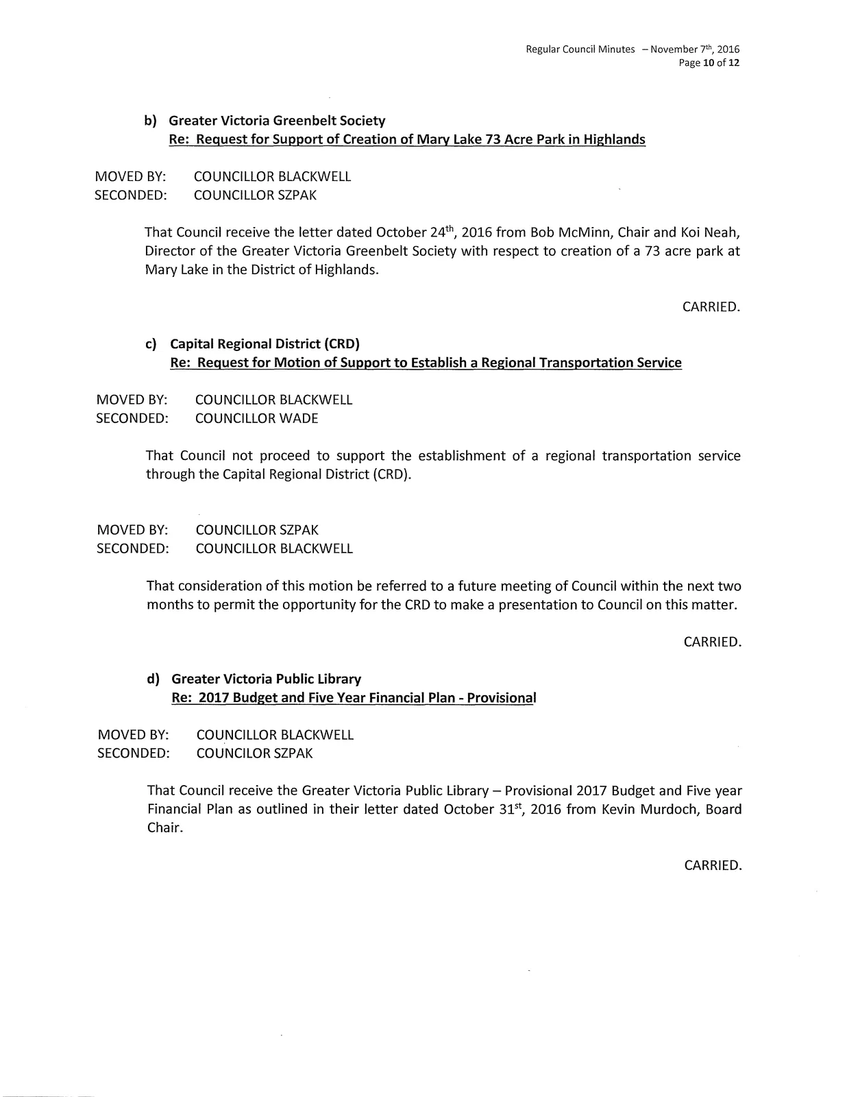 Page 10 scan of meeting minutes