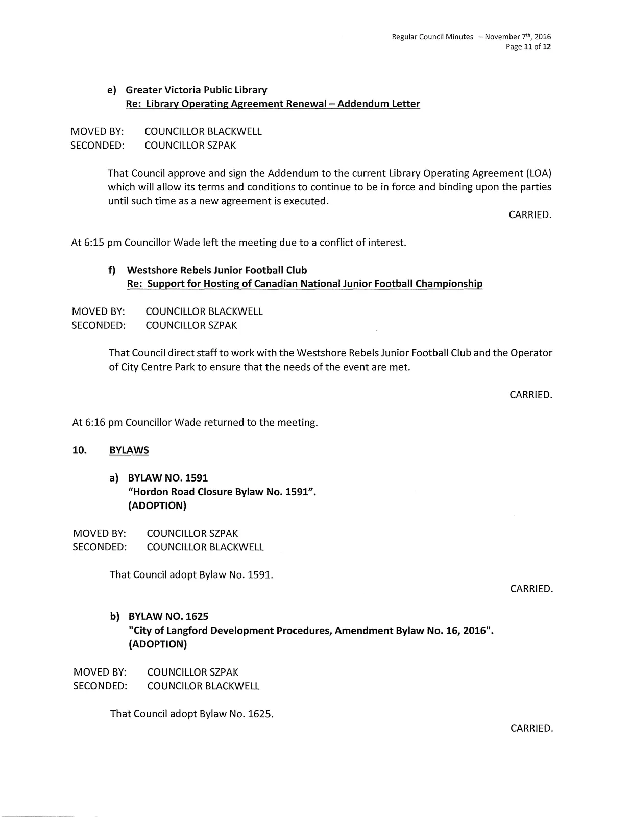 Page 11 scan of meeting minutes