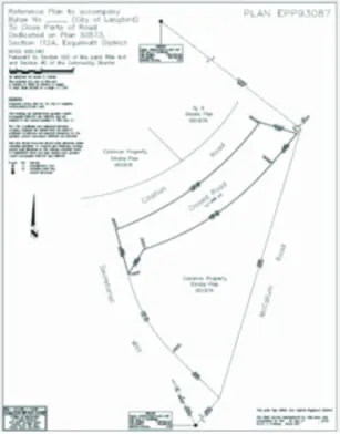 Schedule 'A' — Proposed Road Closure Area map