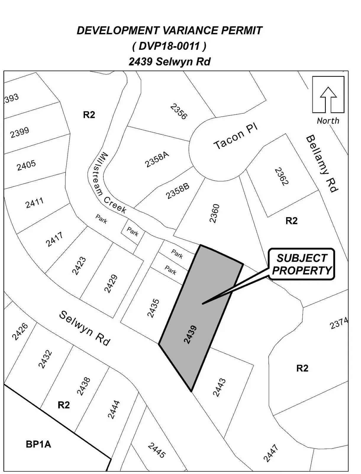 Notice document headed "City of Langford — Notice of Intention to Consider Issuance of a Development Variance Permit"