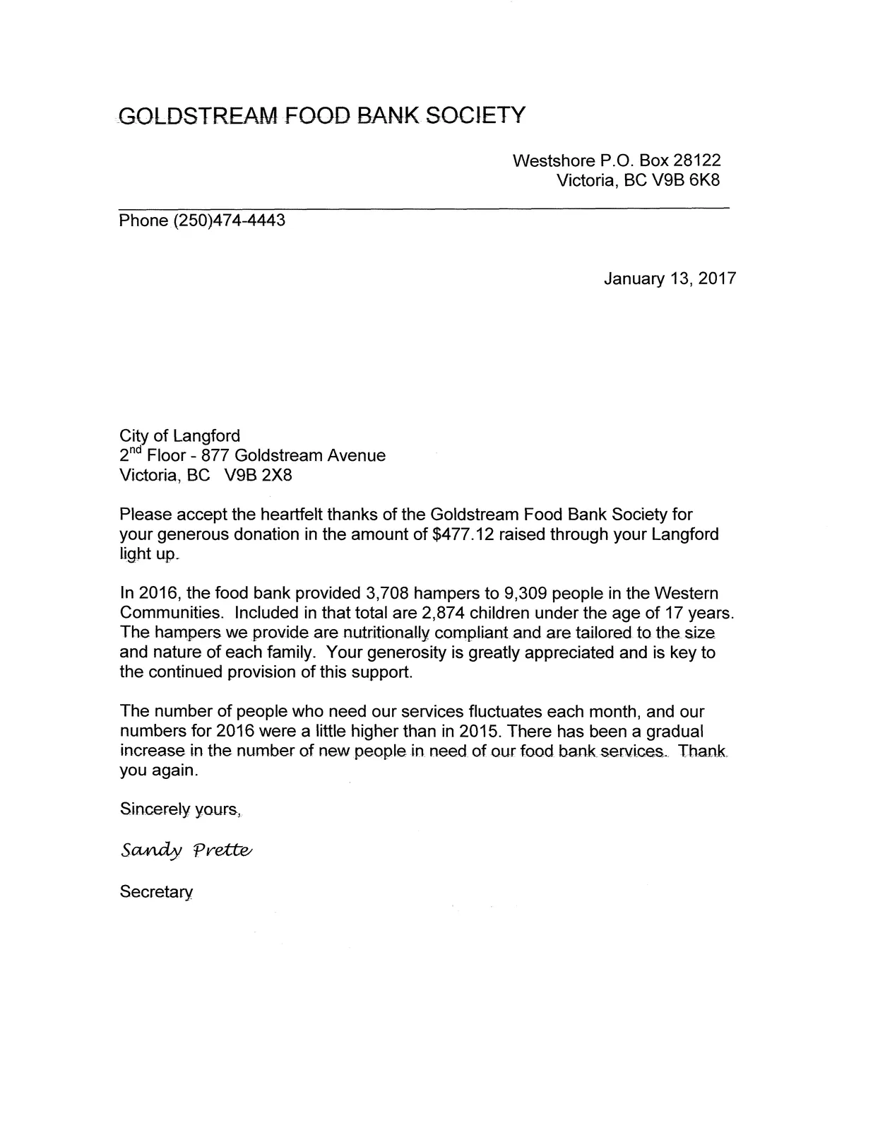 Full-page image of the staff report