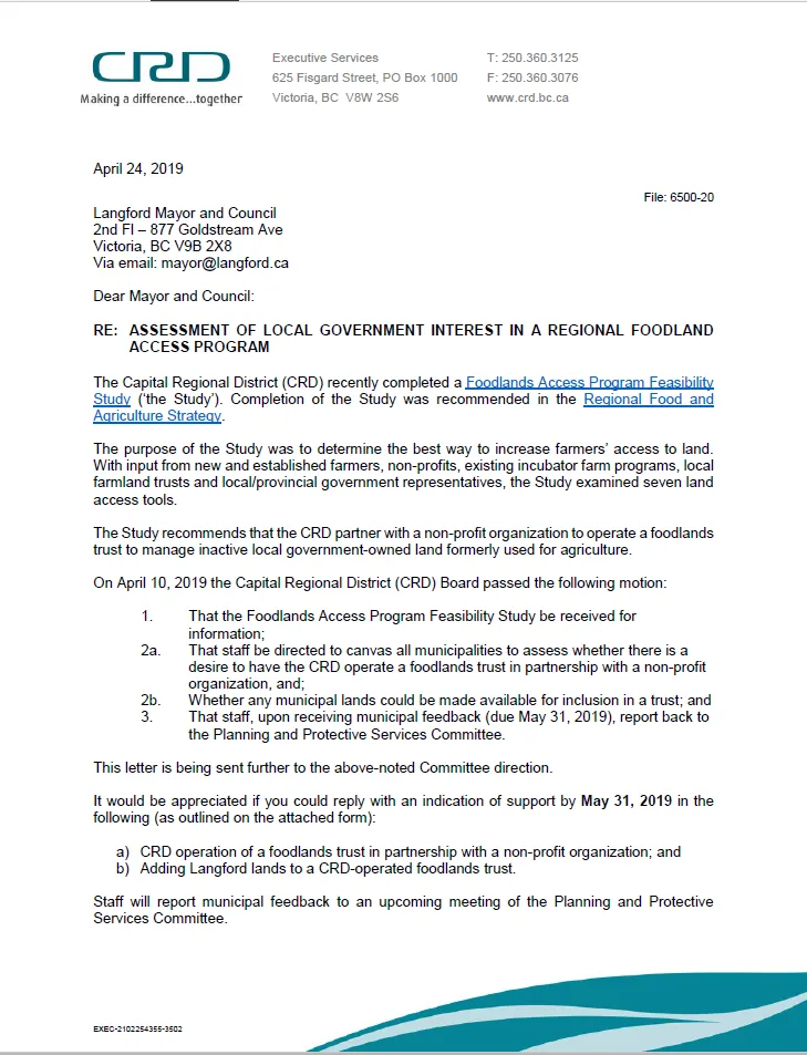 CRD Regional Foodland Access Program — page 3 of 37 (scanned document page)