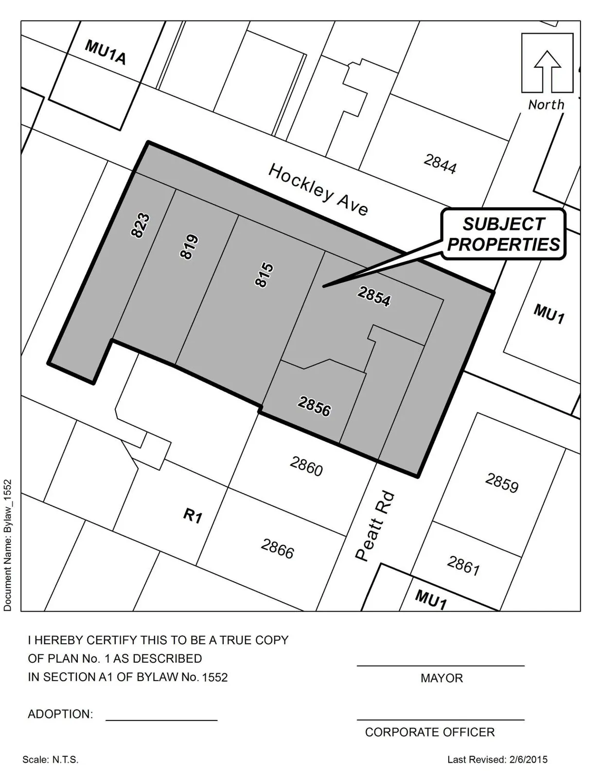 Proposed layout: 2854–2856 Peatt Road and Hockley Avenue rezoning