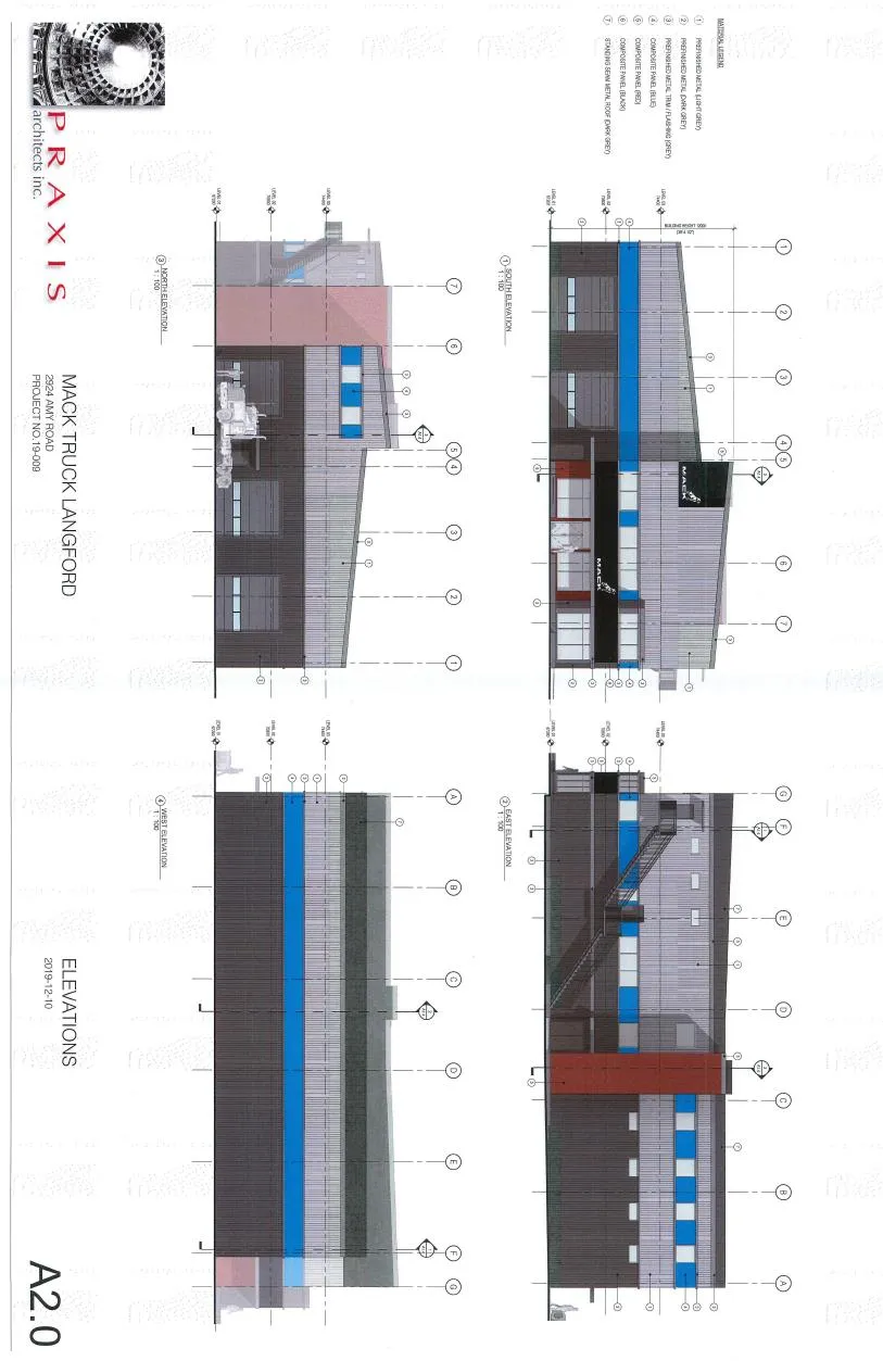 Elevation renderings of the proposed building (Appendix B)