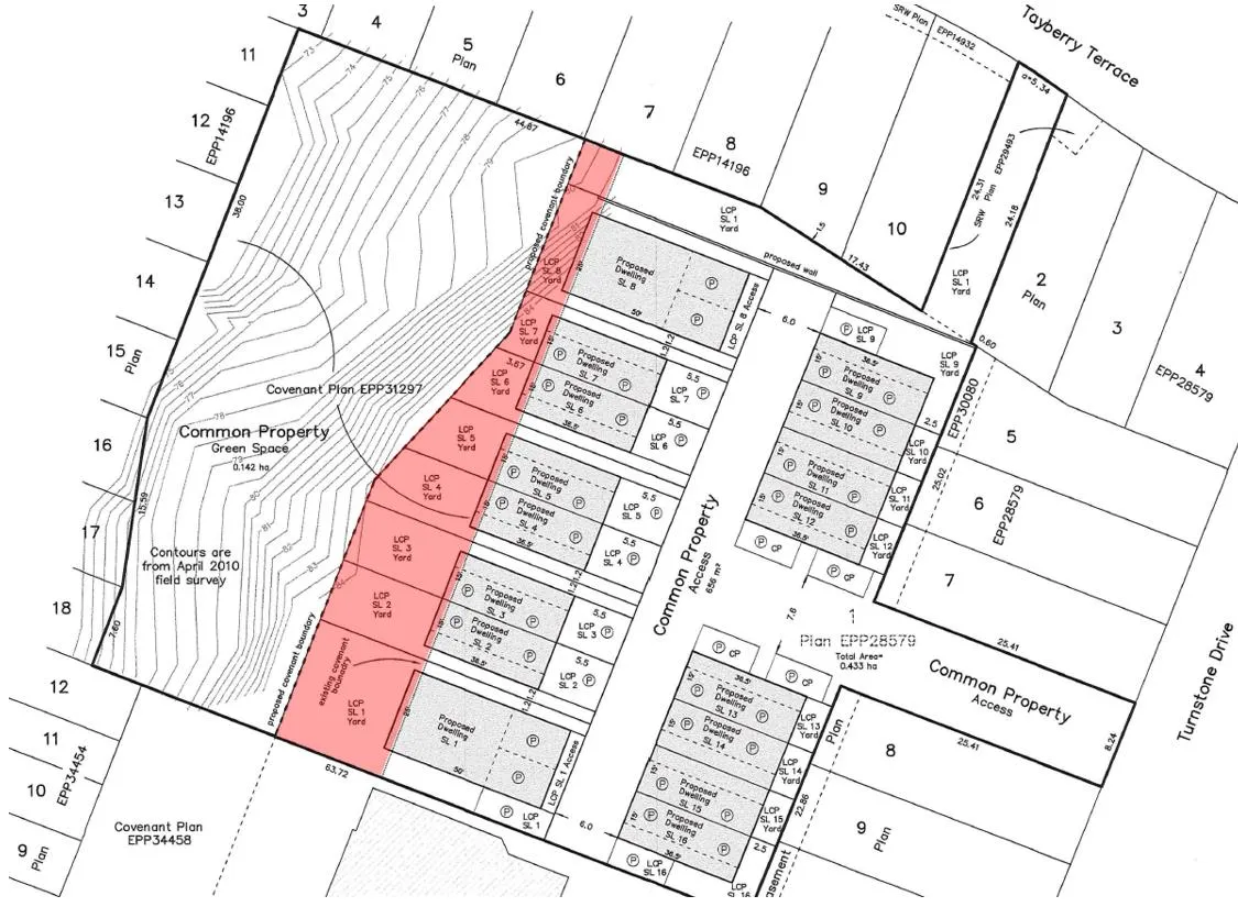 Figure 2 – Area to be Removed from the Non-Disturbance Covenant (map showing proposed removal area)