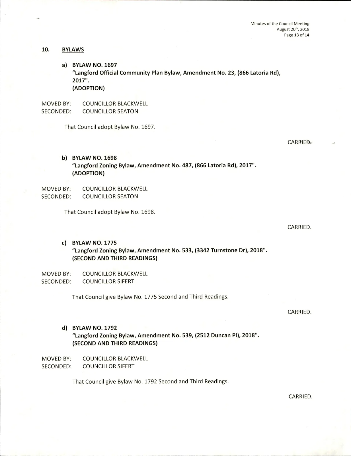 Bylaws continued