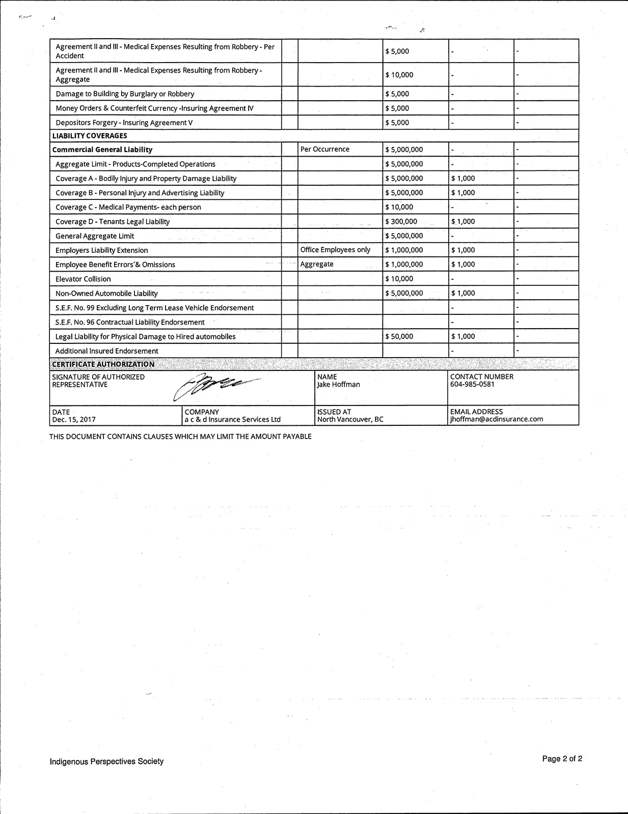 Scanned certificate page 2
