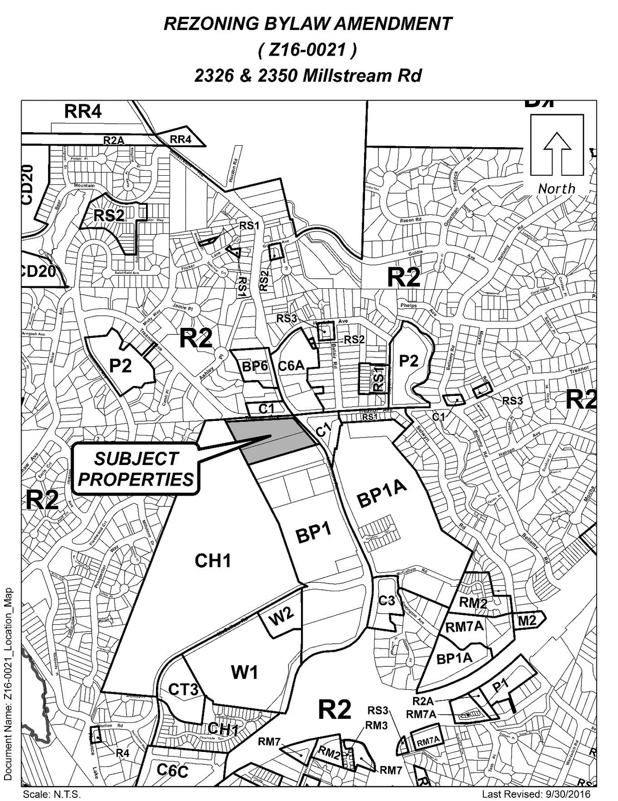 Appendix A page for 2326 & 2350 Millstream Road, Z16-0021