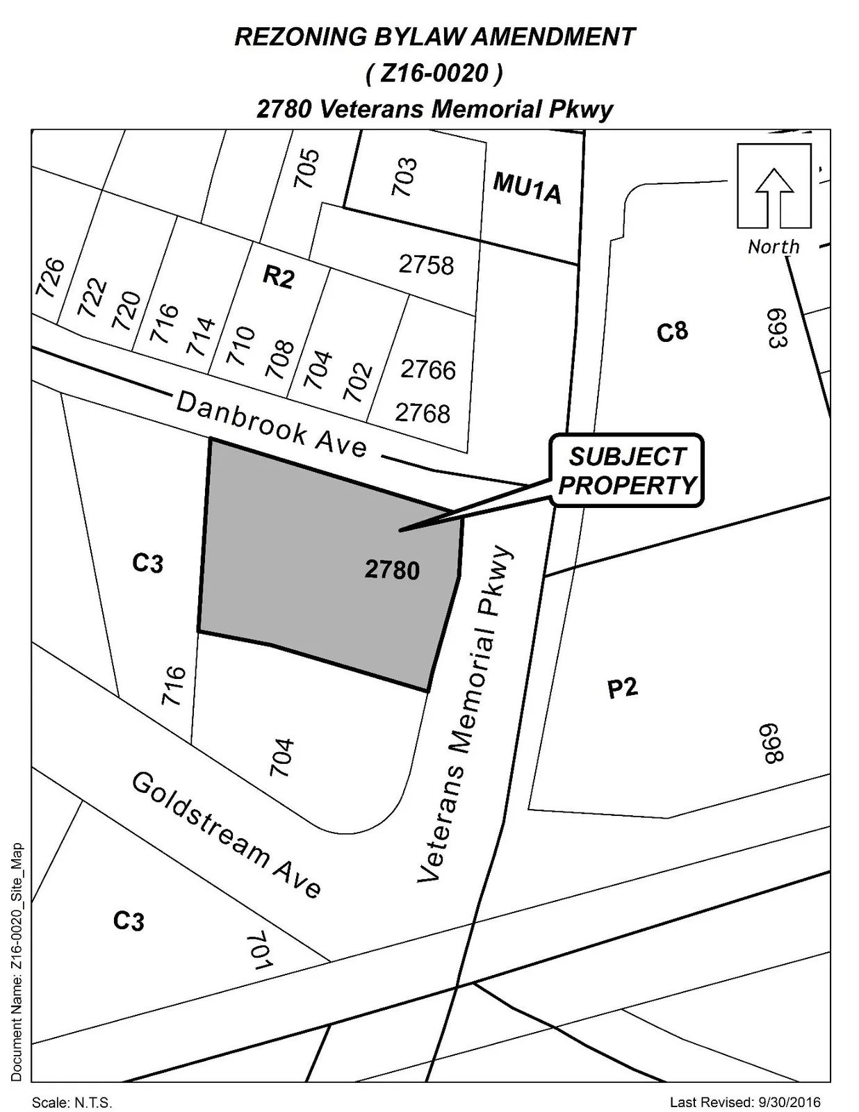 Site plan showing proposed outdoor play area and parking reconfiguration