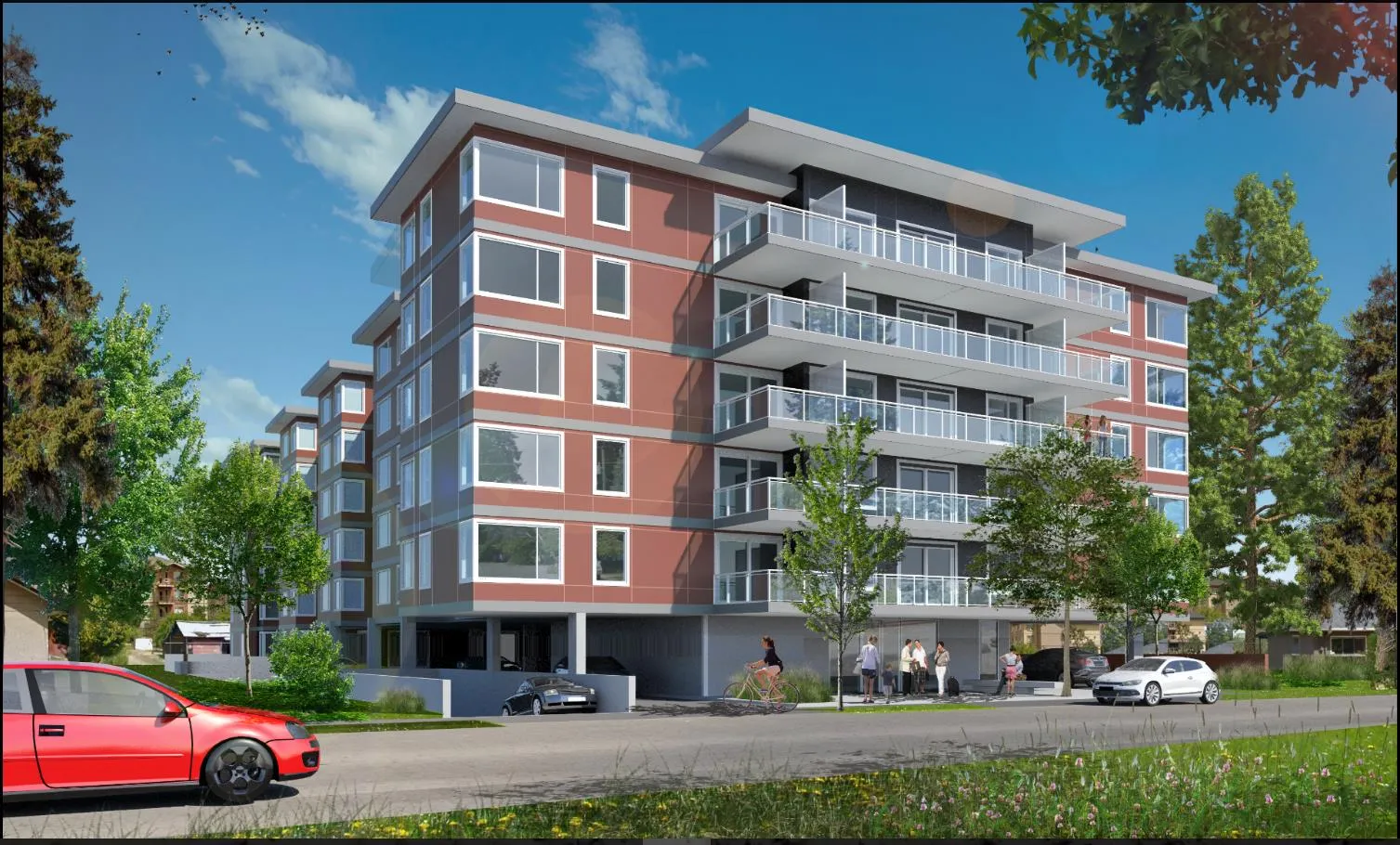 Rendering of Proposed Development, View from Hockley Avenue