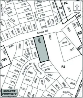 Plan showing portion of Leigh Road and Donna Avenue to be closed and disposed of