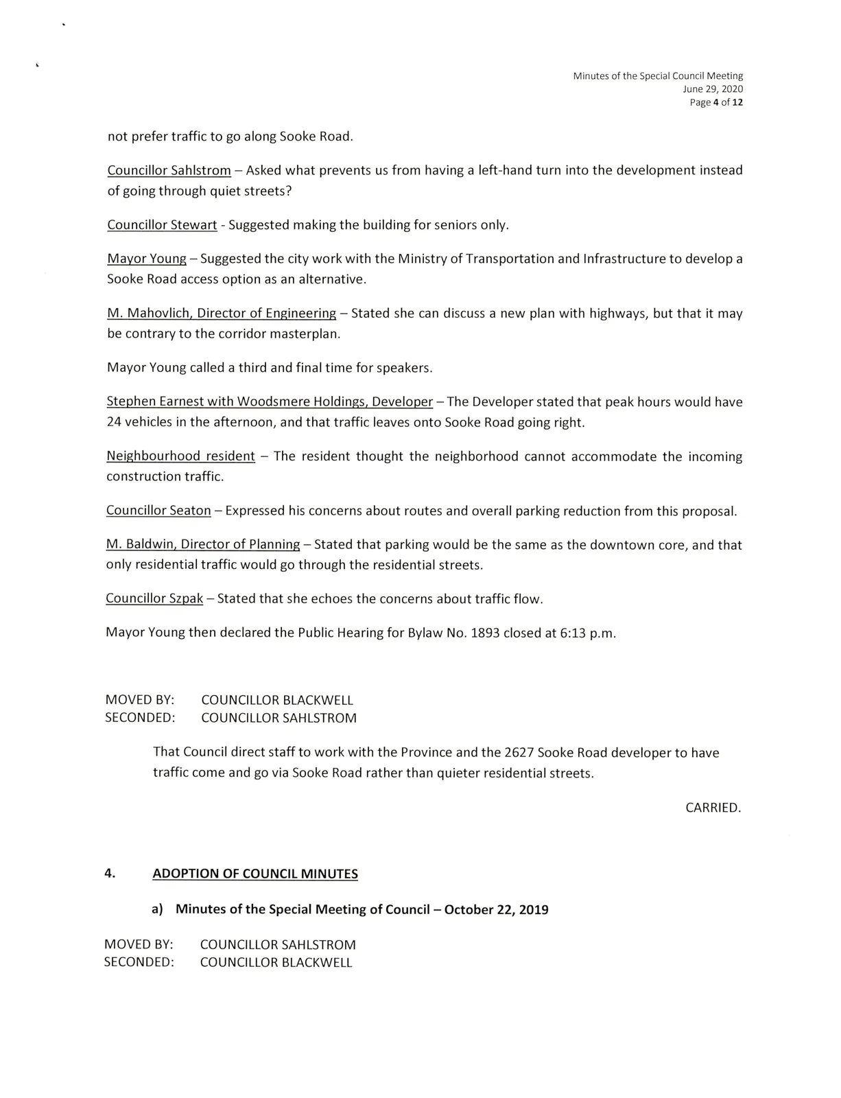 Scanned page - Reports beginning; includes Deputy Corporate Officer Appointment