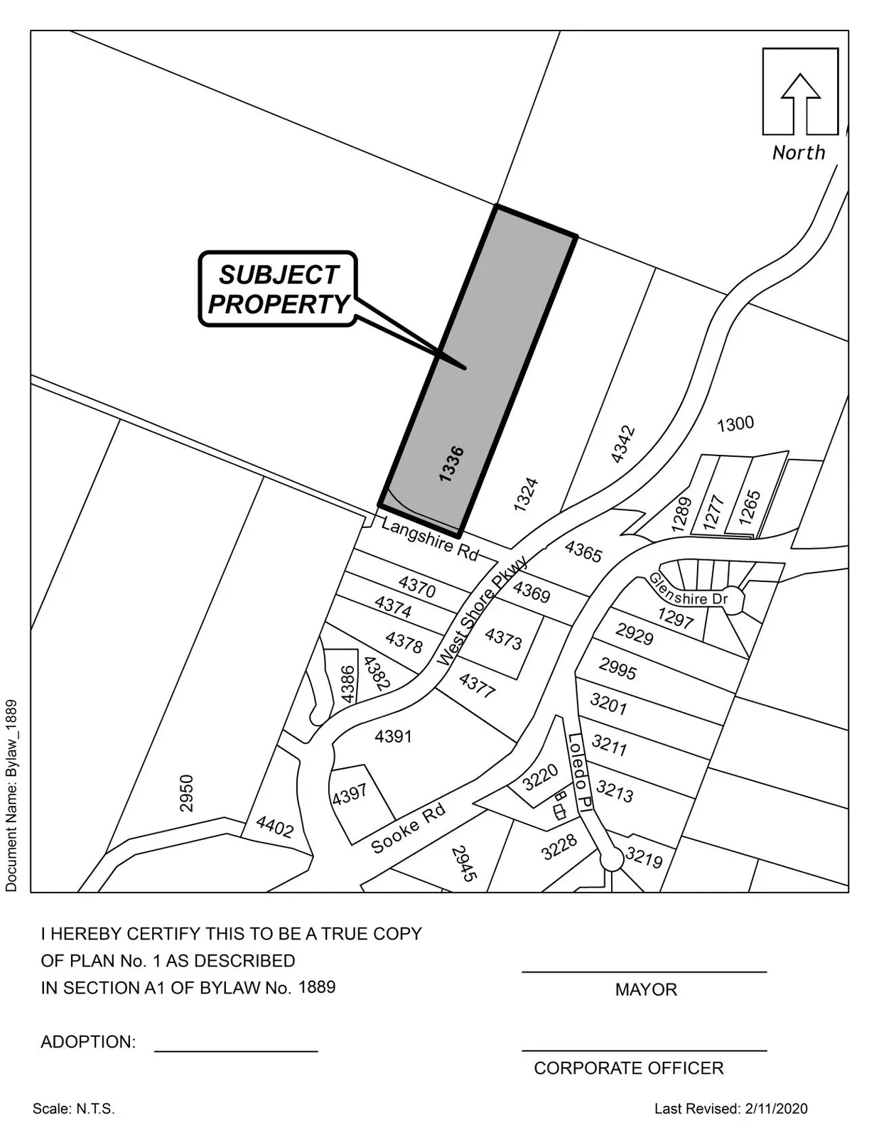 Where it is: 1336 Langshire Road OCP amendment