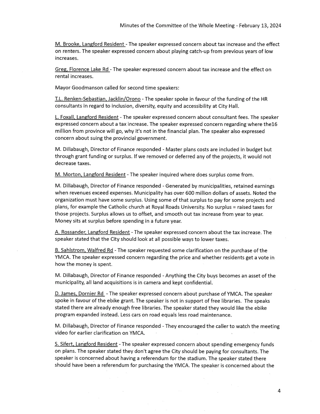 Page 4 - public participation second round of speakers