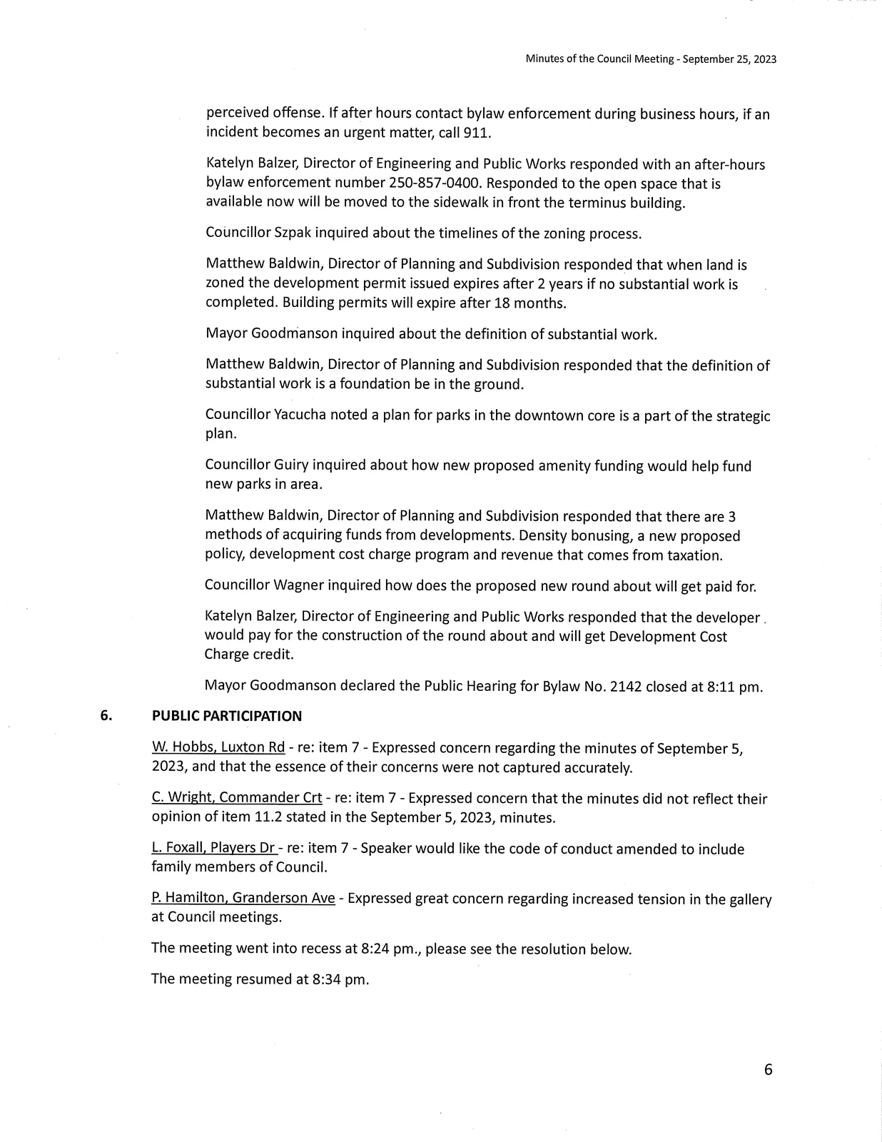 Page showing Consent Agenda items and motions