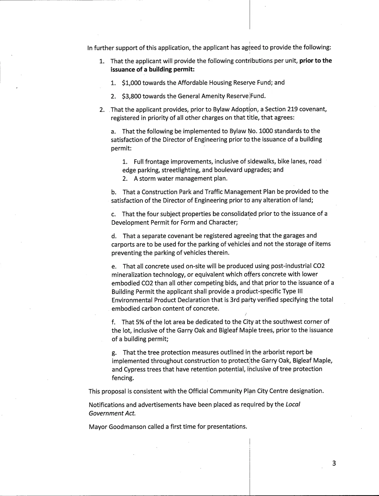 scan of page 2 of the Council Minutes (continued)