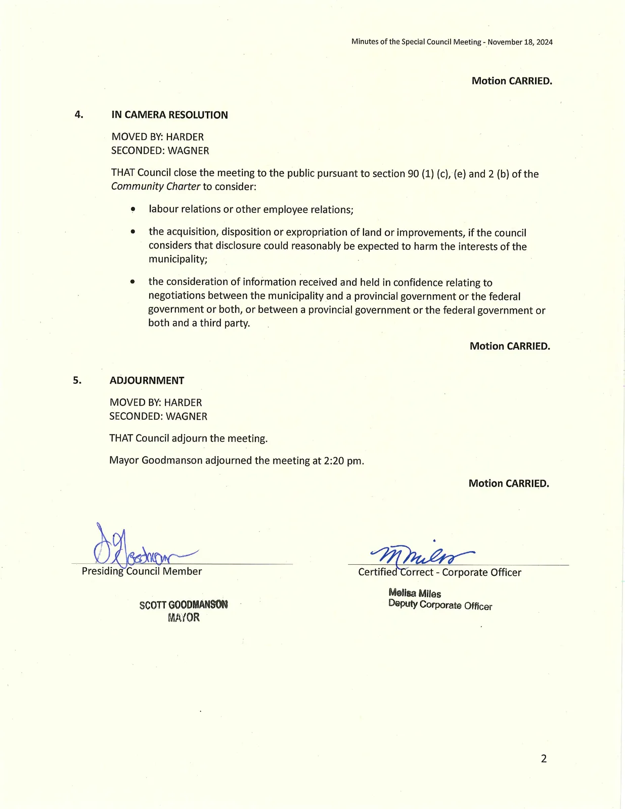Scan of page 2 of the minutes