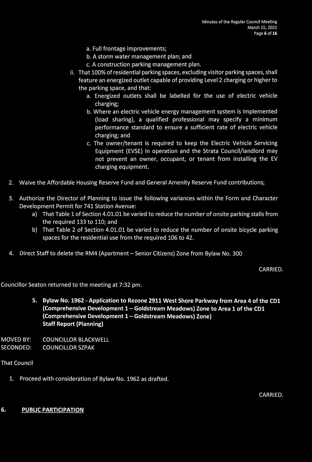 scan of meeting minutes page