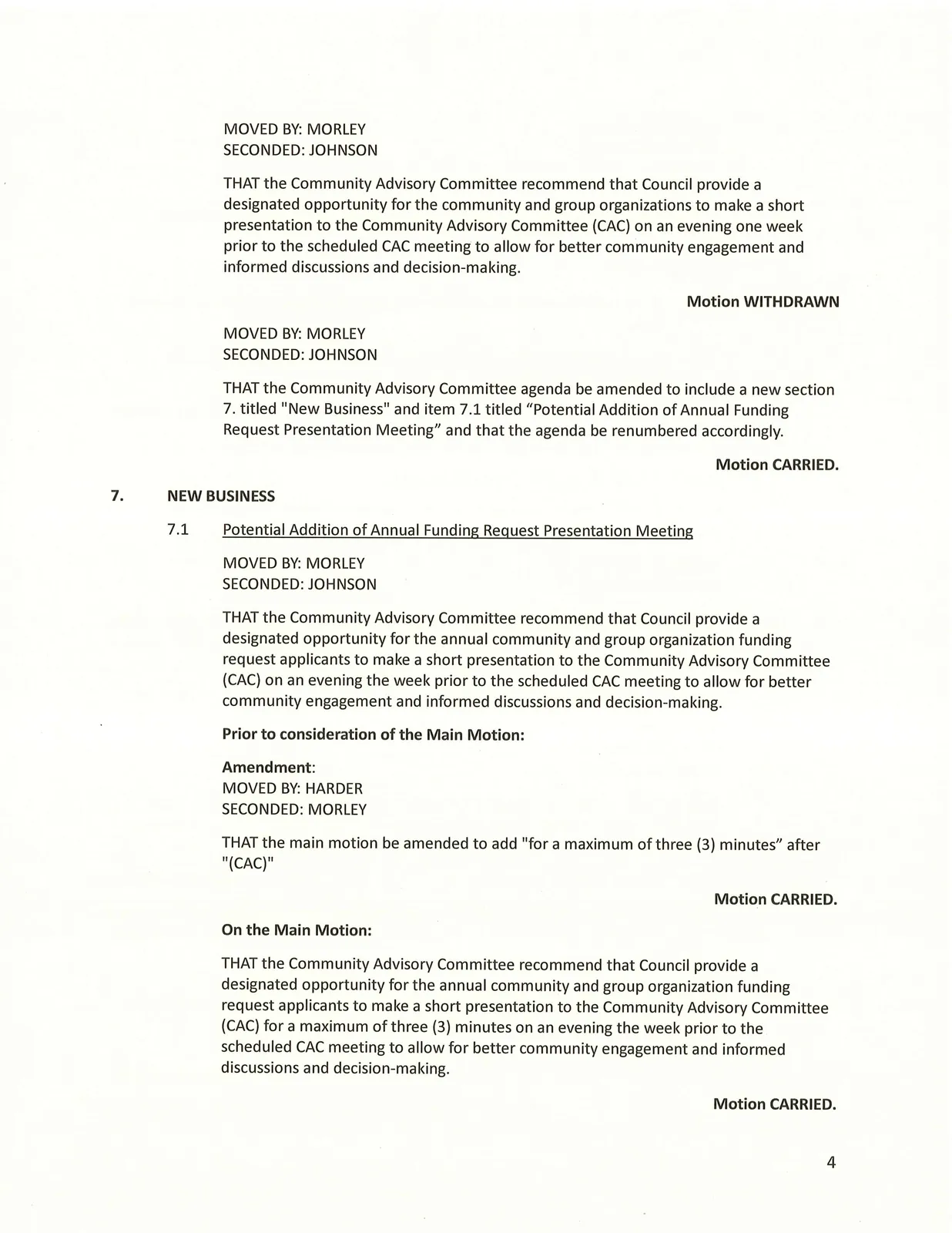 Fees and charges schedule excerpt