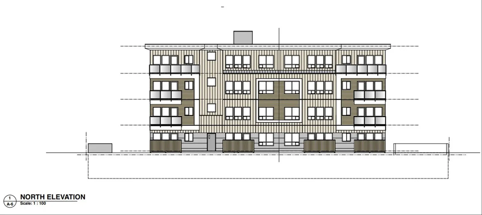 Exterior material palette / cladding diagram