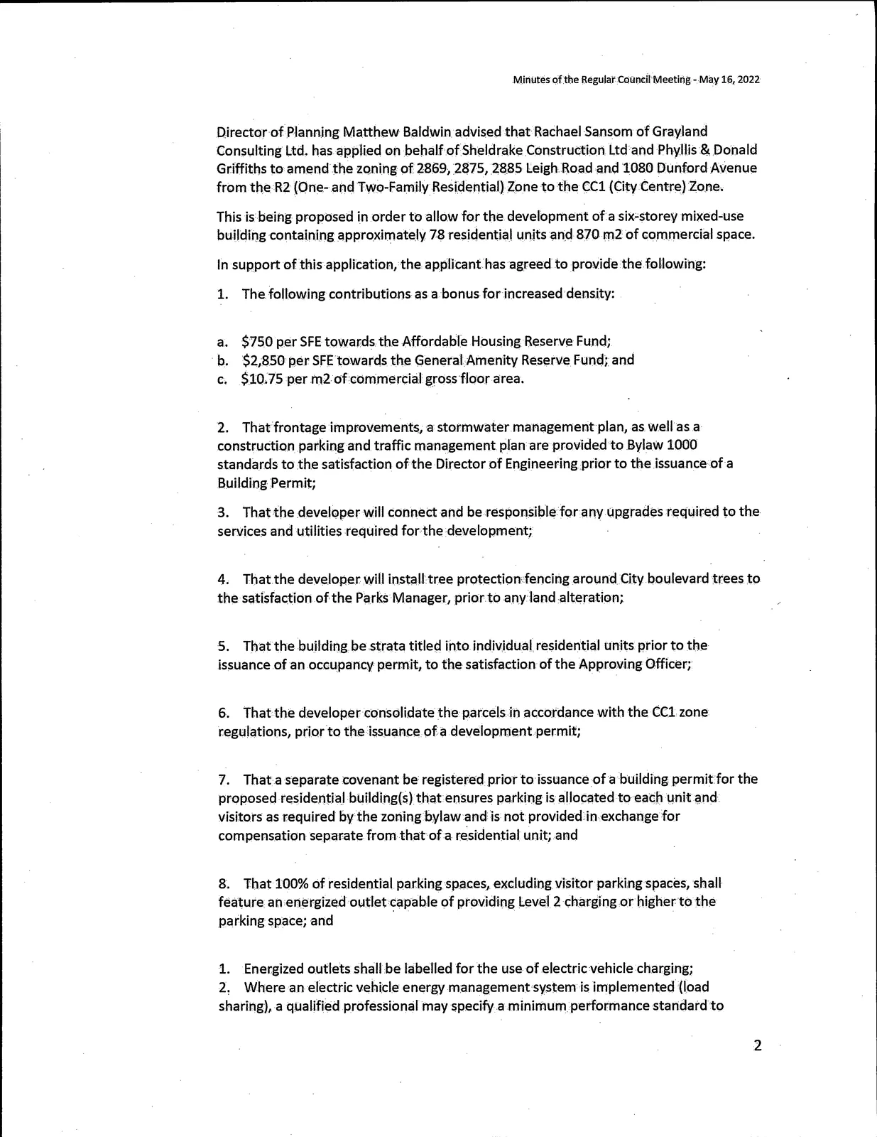 Scanned page of minutes (page 2)