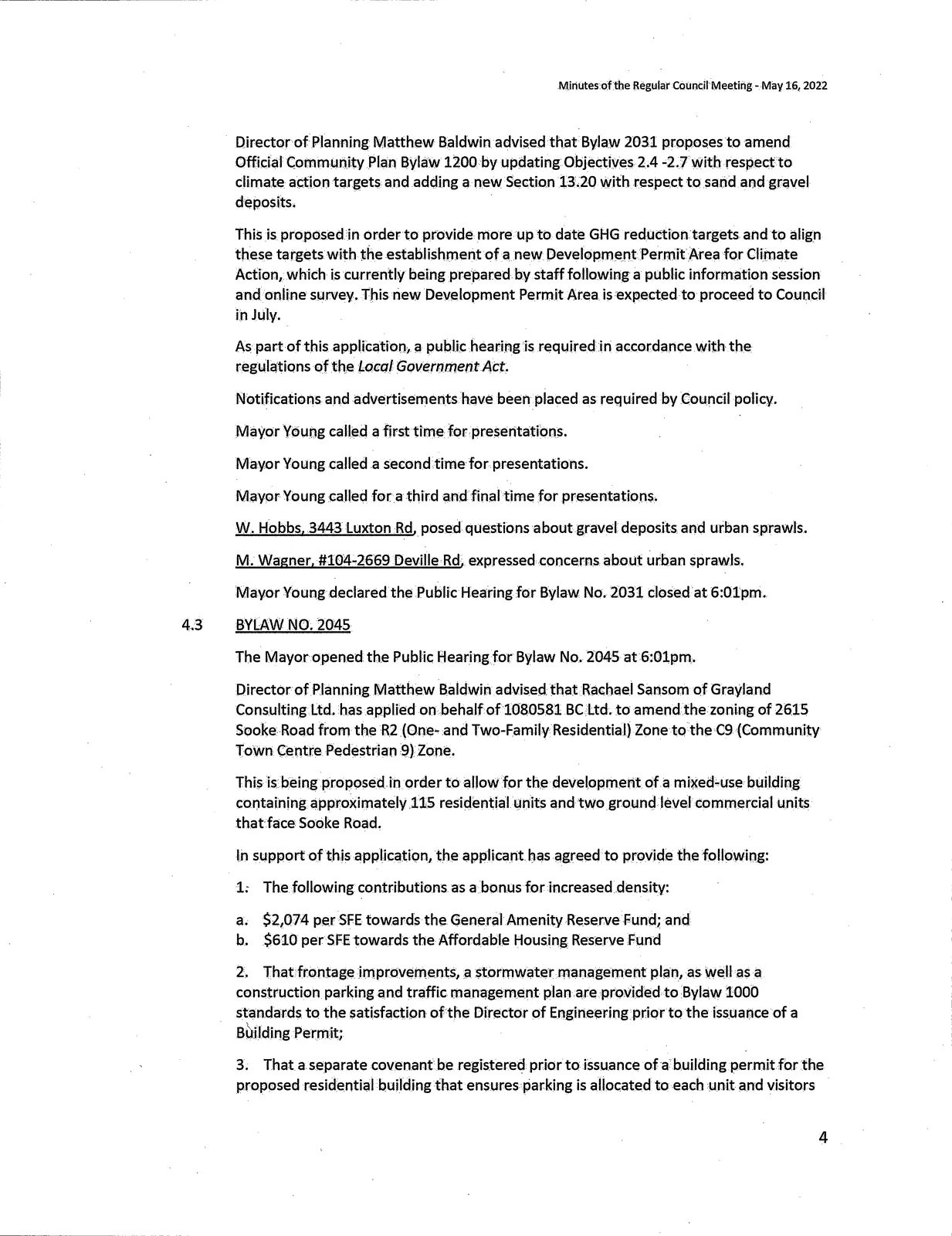 Scanned page of minutes (page 4)