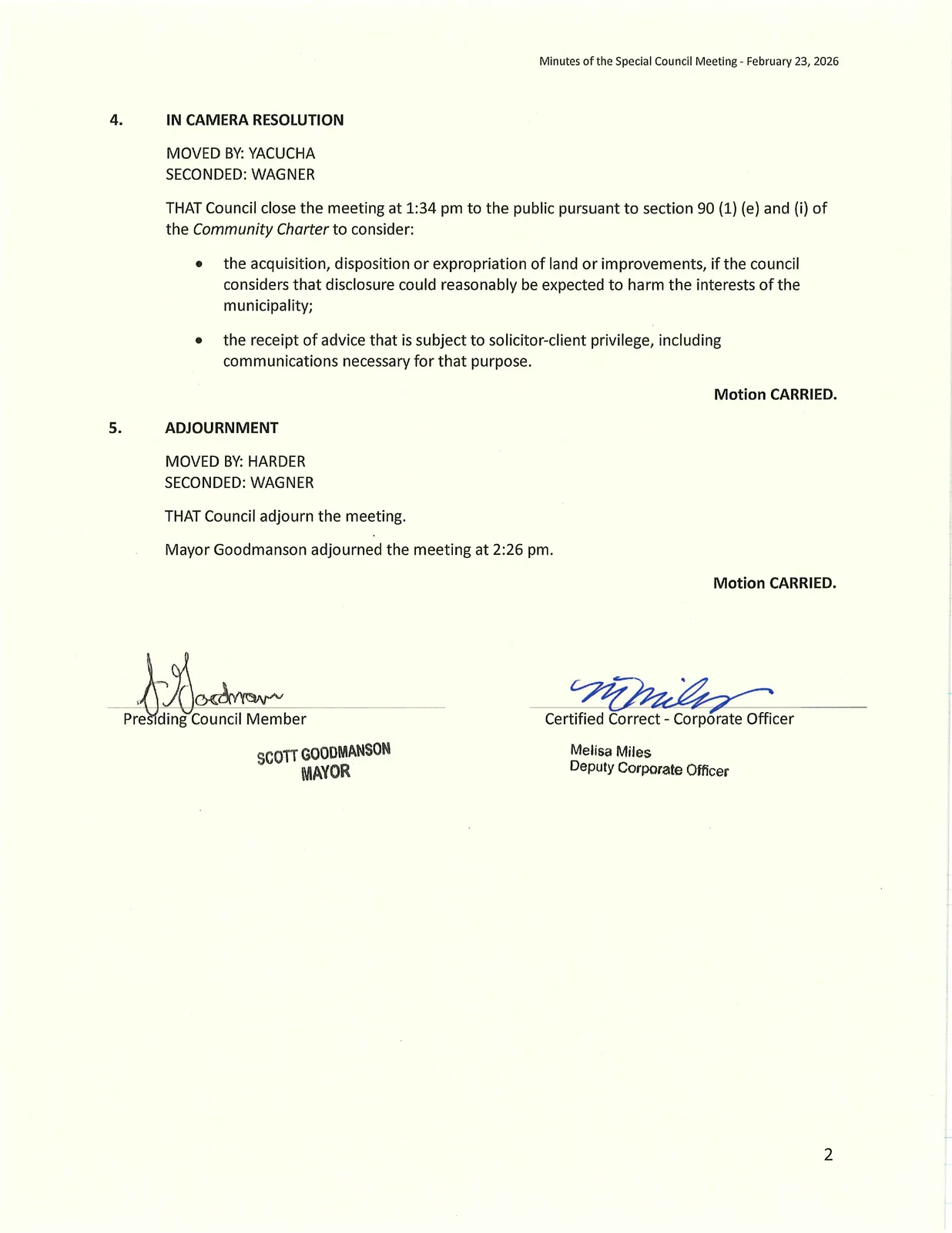 Scan of page 2 of minutes