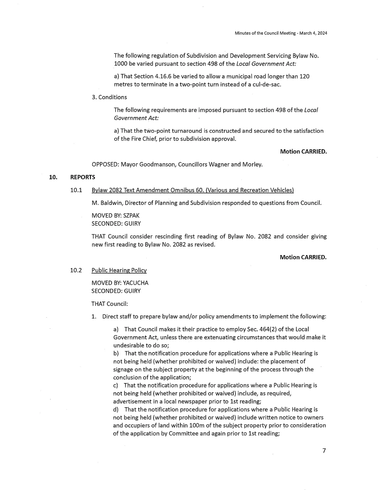 Scanned page of meeting minutes (page 7)