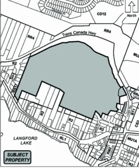 Plan showing 2750 Leigh Road shaded