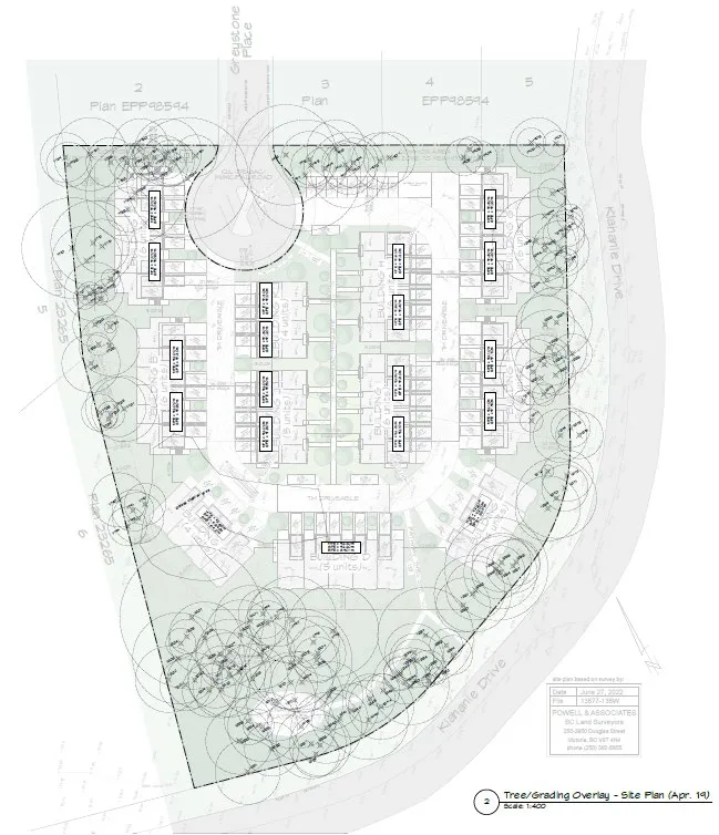 Proposed Site Plan — opportunities for on-site tree planting