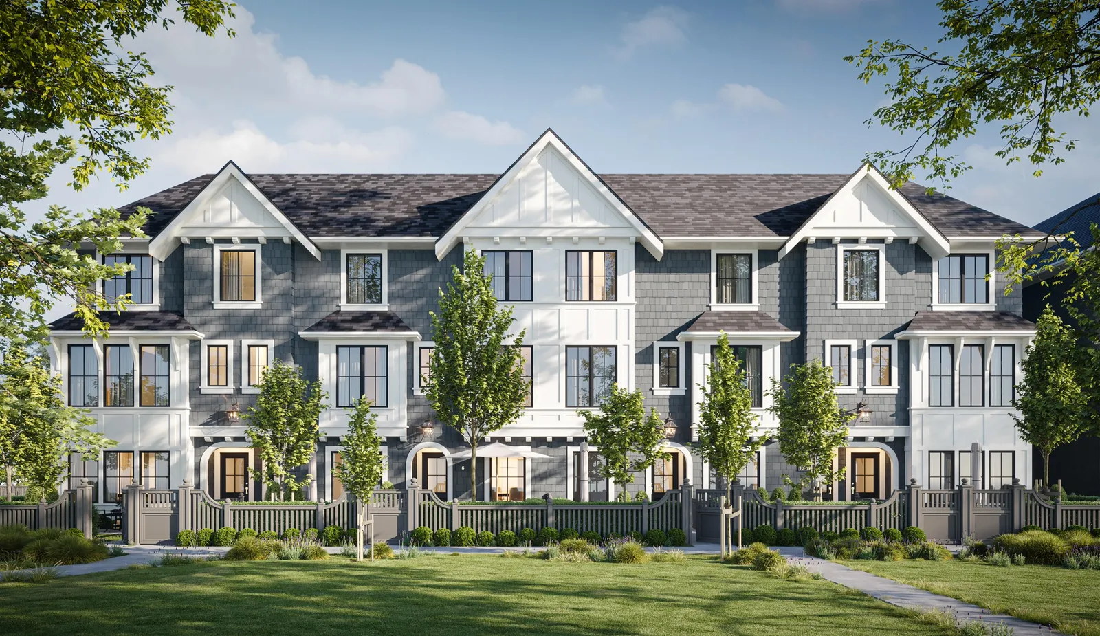 Full front elevation / streetscape rendering