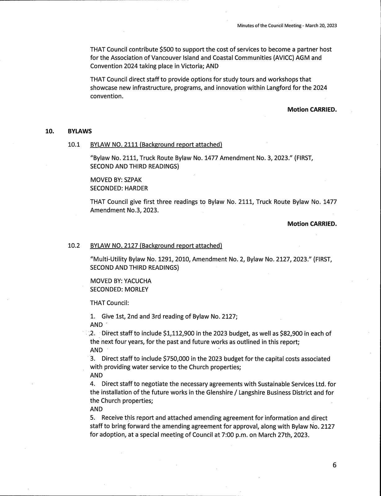 Correspondence and Bylaws