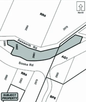 Plan showing 925 and 929 Bray Ave shaded