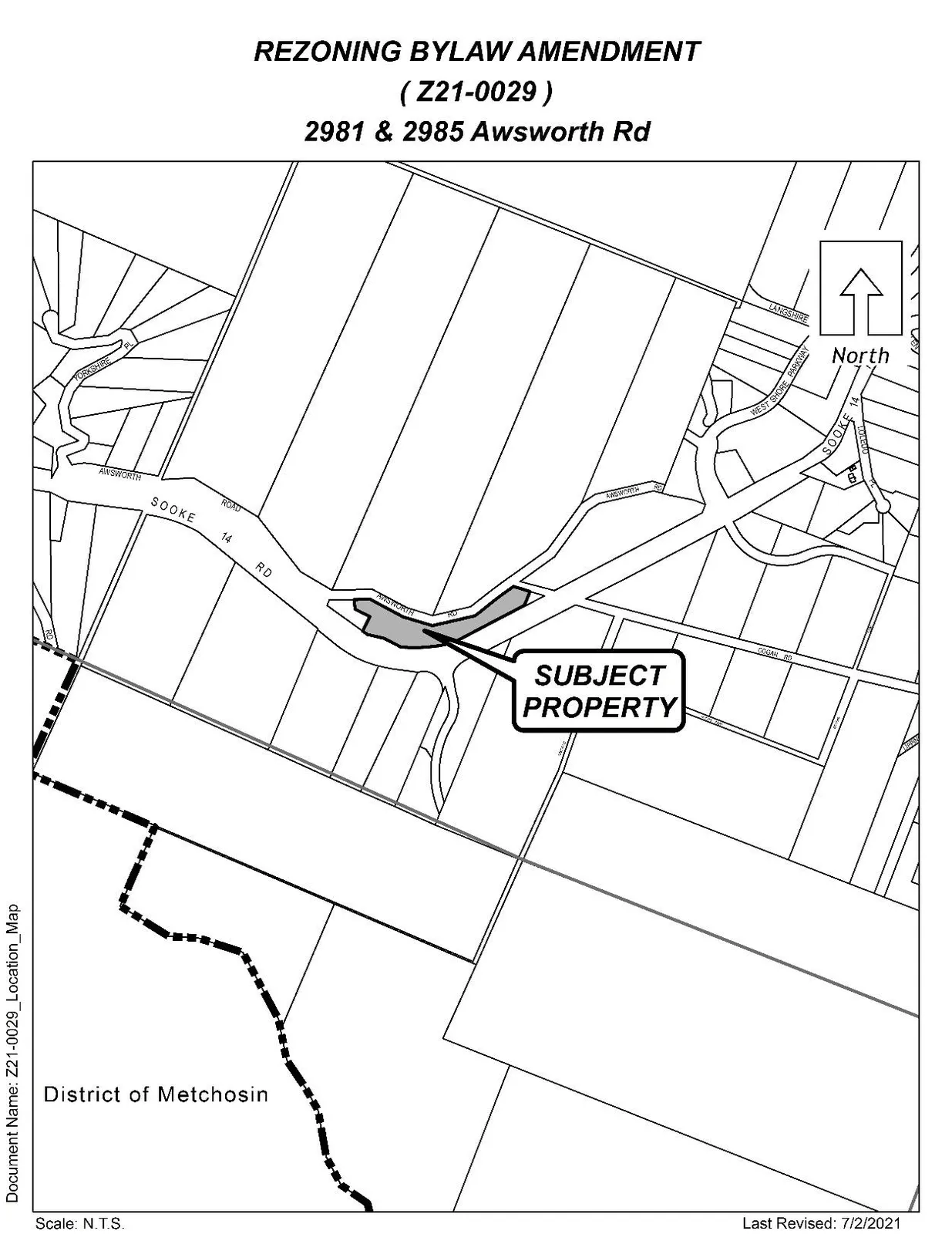 Location map for 2981 & 2985 Awsworth Rd