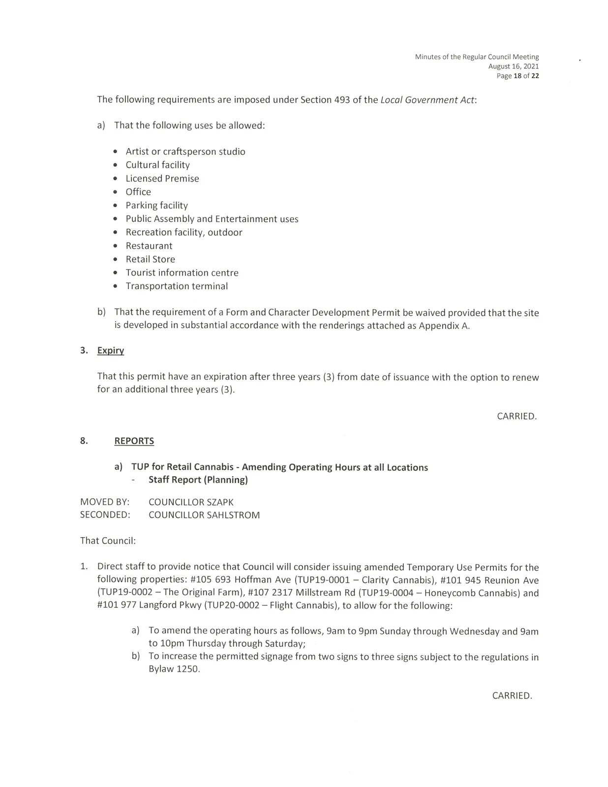 Council meeting minutes page 18