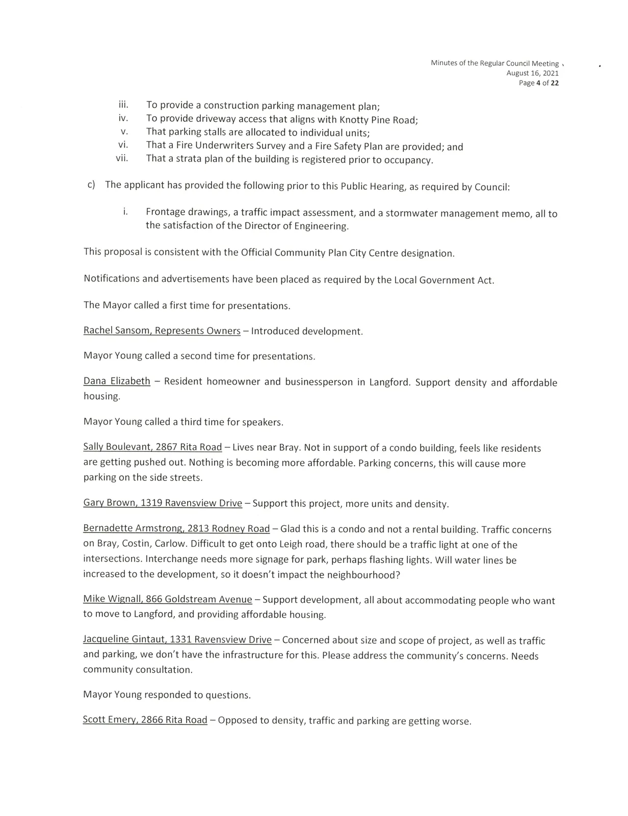 Council meeting minutes page 4