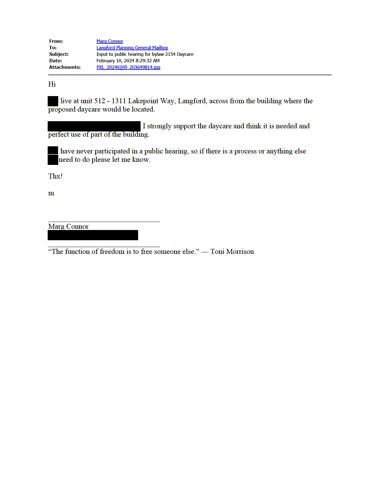 scanned page — form or submission screenshot