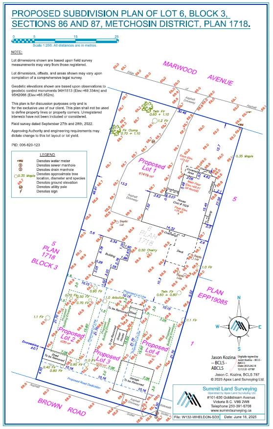 Schedule A (map) for Bylaw No. 2250 — property shading