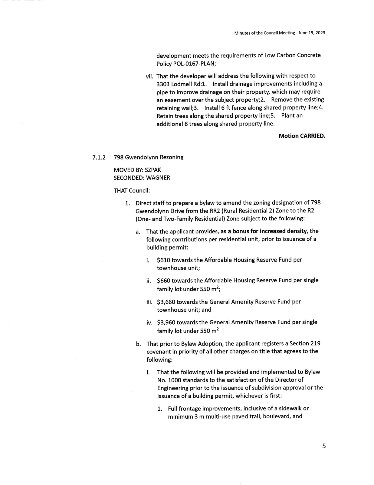 Council Minutes — page 5 scan