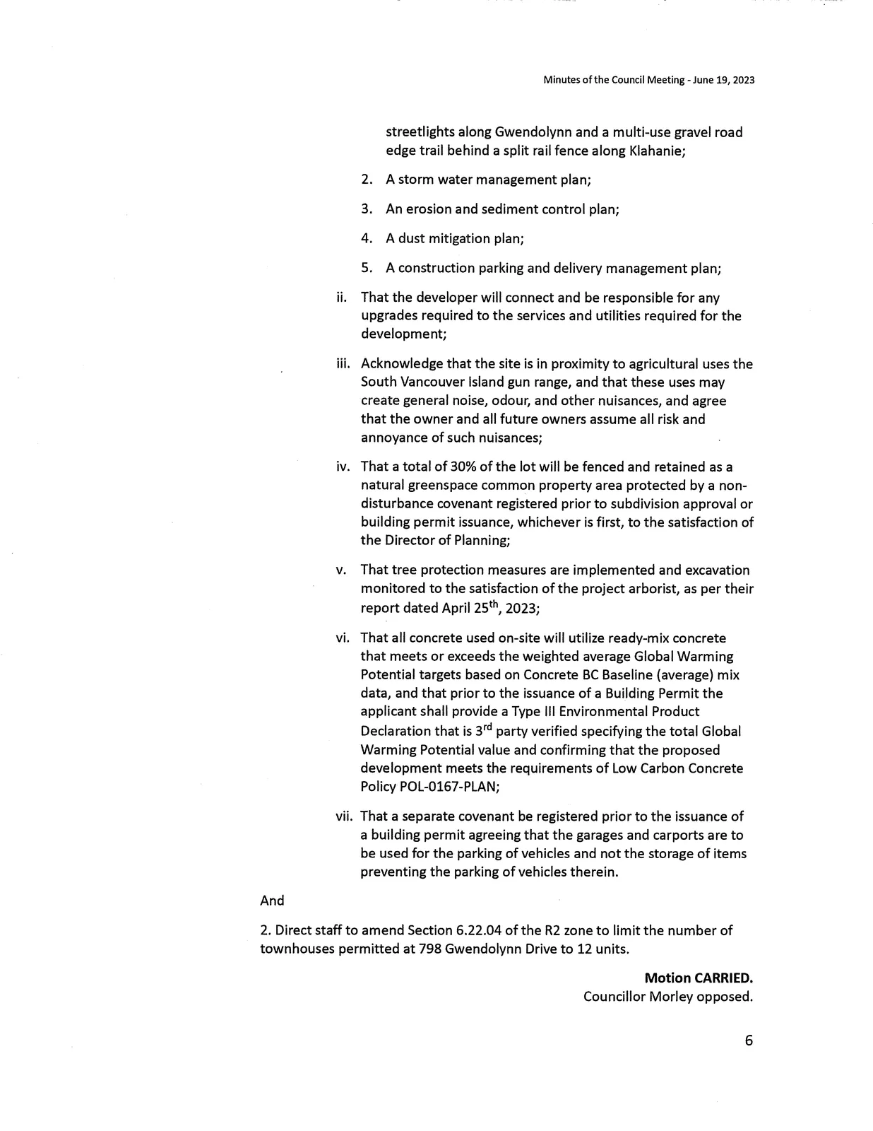 Council Minutes — page 6 scan