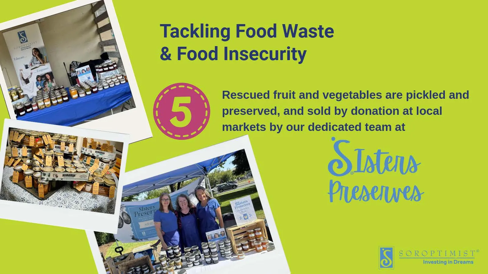 Collage of rescued food collection, prepared meals, and food boxes