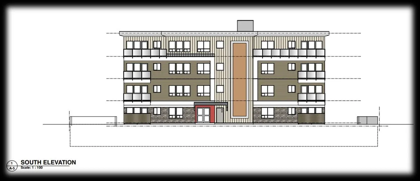 Rooftop amenity rendering overlooking Centennial Park
