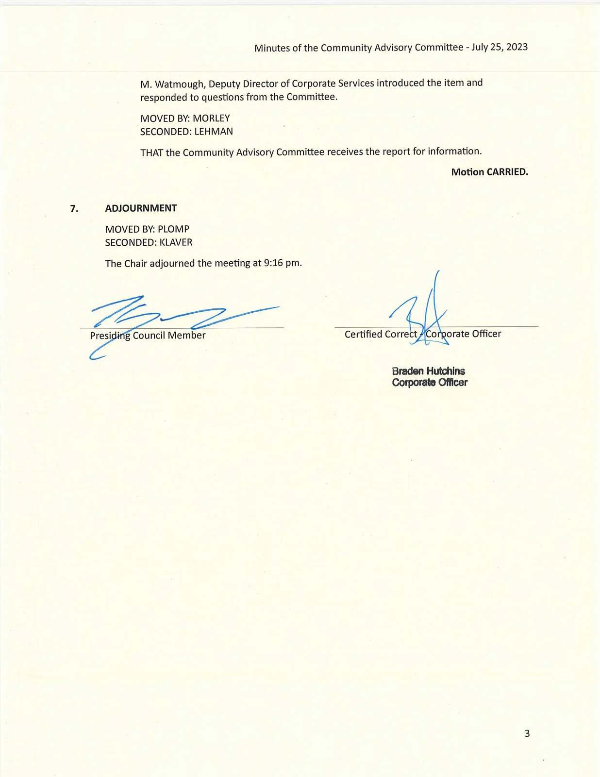 Page 3 scan of meeting minutes