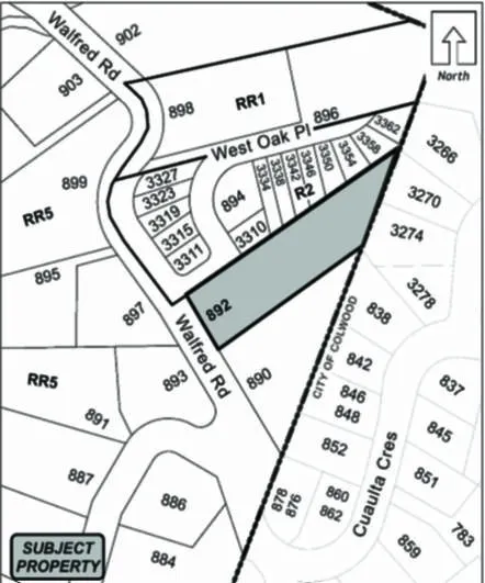 Site map showing parcel boundaries and immediate surroundings